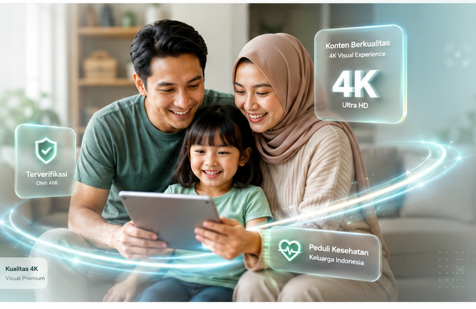 Keluarga Indonesia mencari informasi kesehatan bersama